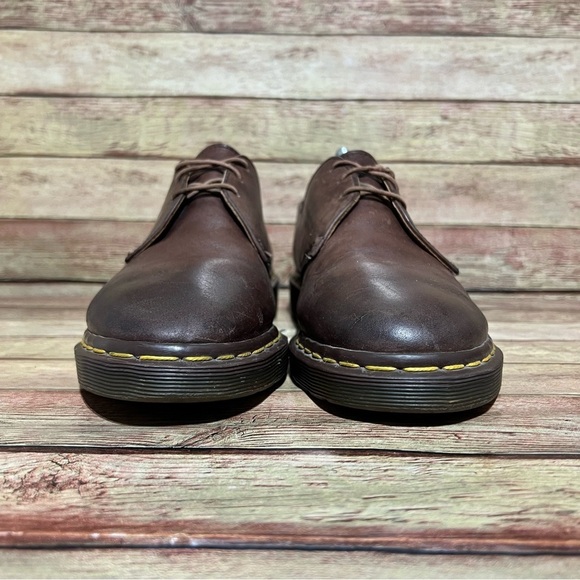 Dr. Martens Brown Leather Pointed Low Booties main image 2